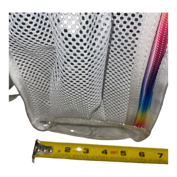 Clear backpack, Heavy Duty Transparent School Backpack Rainbow Straps - Picture 11 of 12
